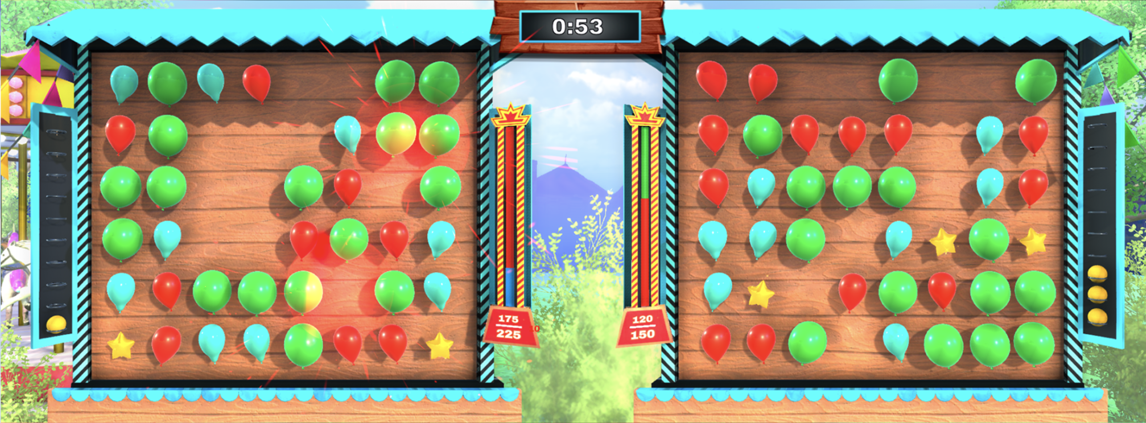 Balloon pop gameplay picture 2 players